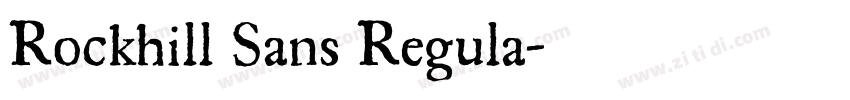 Rockhill Sans Regula字体转换